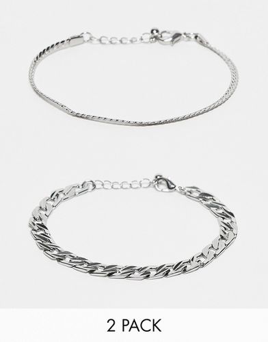 Lot de 2 bracelets chaîne - Asos Design - Modalova