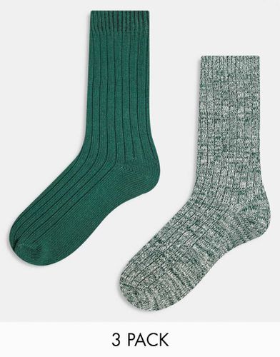 Lot de 2 paires de chaussettes pour bottes - Asos Design - Modalova