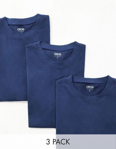 Lot de 3 t-shirts - Bleu marine - Asos Design - Modalova