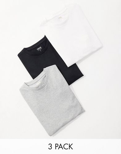 Lot de 3 t-shirts ras de cou moulants à manches longues - Multiples couleurs - Asos Design - Modalova