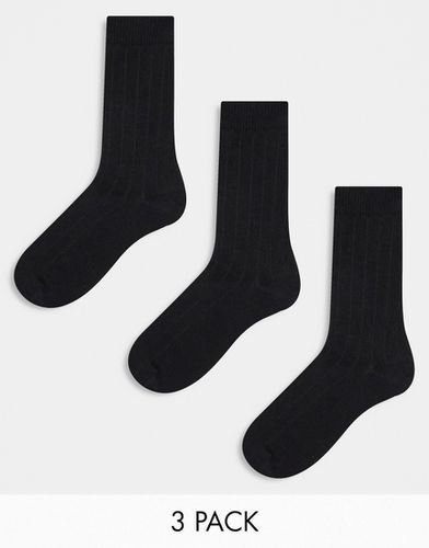 Lot de 3 paires de chaussettes côtelées - Asos Design - Modalova