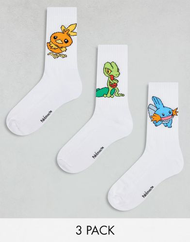 Lot de 3 paires de chaussettes à imprimé Pokémon - Asos Design - Modalova