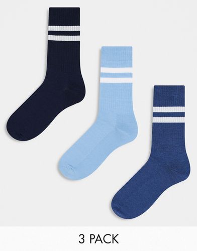 Lot de 3 paires de chaussettes à rayures - Asos Design - Modalova