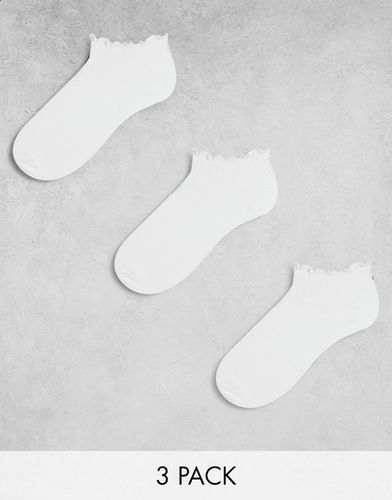 Lot de 3 paires de socquettes bordées de volants - Asos Design - Modalova