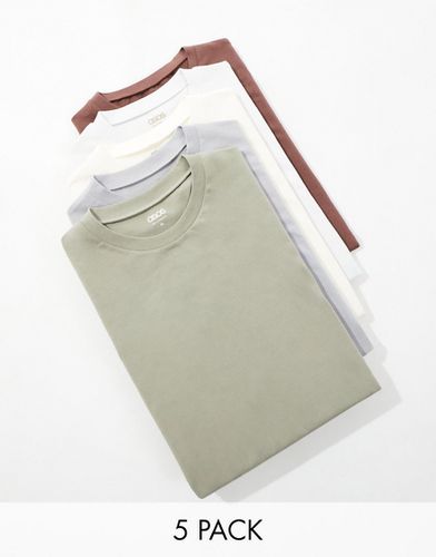 Lot de 5 t-shirts - Couleurs variées - Asos Design - Modalova