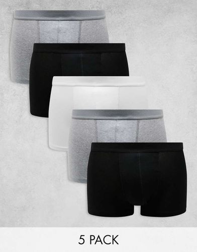 Lot de 5 boxers à taille unie - Asos Design - Modalova