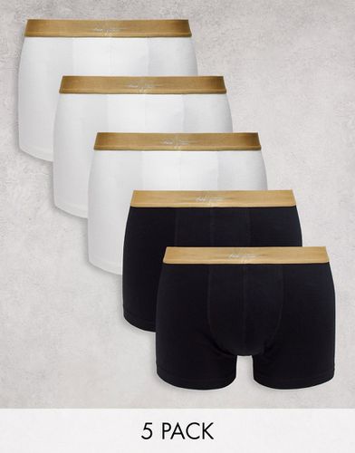 Lot de 5 boxers avec taille Dark Future dorée - Noir et - Asos Design - Modalova