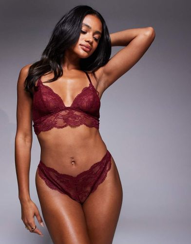 Lola - Culotte brsilienne en dentelle - Bordeaux - Asos Design - Modalova
