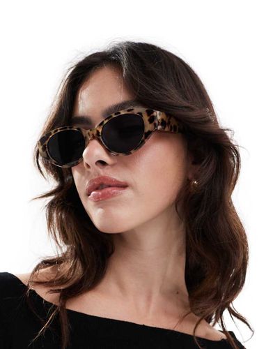 Lunettes de soleil ovales à motif écaille de tortue laiteux - Asos Design - Modalova