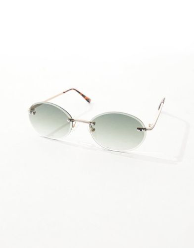 Lunettes de soleil à verres ronds et monture invisible - Asos Design - Modalova