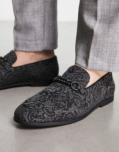 Mocassins en velours à détail mors - Anthracite - Asos Design - Modalova