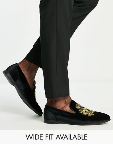 Mocassins en velours avec écusson - Asos Design - Modalova