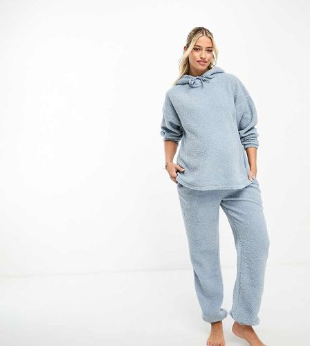 ASOS DESIGN Maternity - Ensemble confort avec sweat à capuche et pantalon de jogging en imitation peau de mouton - Asos Maternity - Modalova