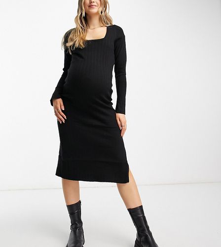 ASOS DESIGN Maternity - Robe mi-longue en maille à encolure carrée - Asos Maternity - Modalova