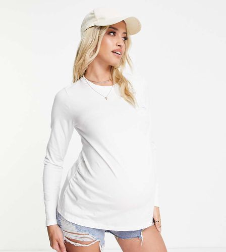 ASOS DESIGN Maternity - Ultimate - T-shirt ajusté à manches longues en coton - - WHITE - Asos Maternity - Modalova