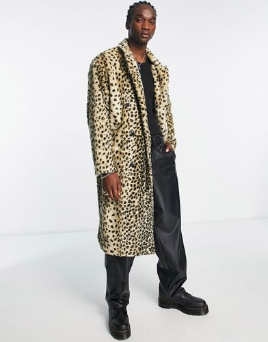Manteau long oversize en fausse fourrure à imprimé léopard - Asos Design - Modalova