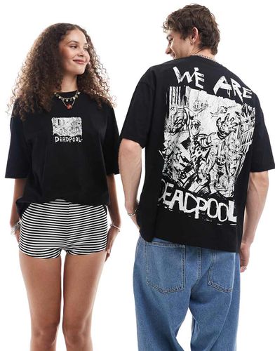 Marvel - T-shirt oversize unisexe avec imprimé Deadpool - Asos Design - Modalova