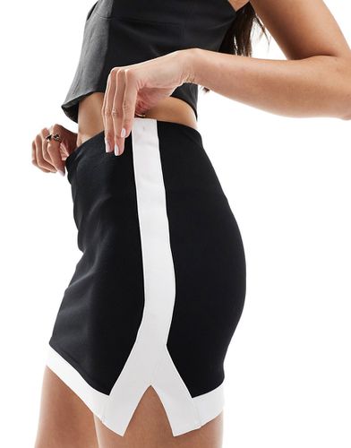 Mini-jupe à bordures contrastantes - et blanc - Asos Design - Modalova