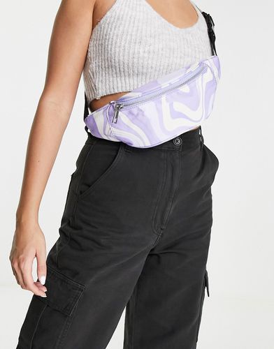 Sac banane à imprimé tourbillons - Lilas - Asos Design - Modalova