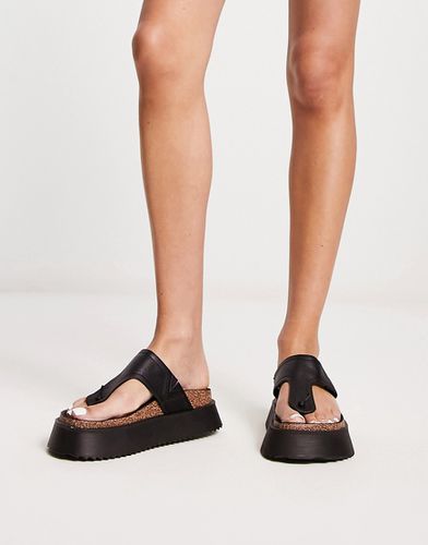 Sandales plates à entredoigt - Noir - Asos Design - Modalova