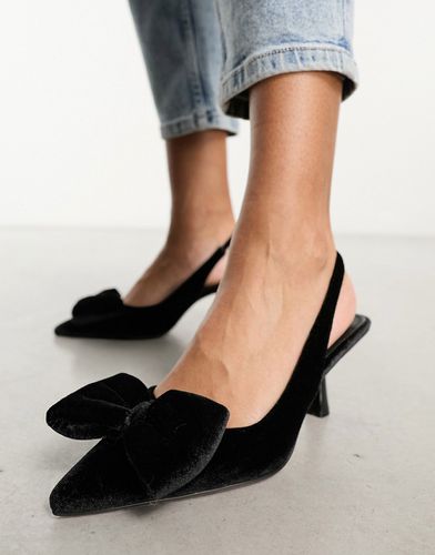 Scarlett - Chaussures à talon mi-haut et naud - Asos Design - Modalova