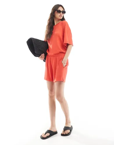 Short en maille texture d'ensemble - Asos Design - Modalova