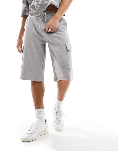 Short oversize en jersey à poches cargo - chiné - Asos Design - Modalova