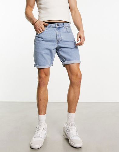 Short mi-long en jean slim - clair délavé - Asos Design - Modalova