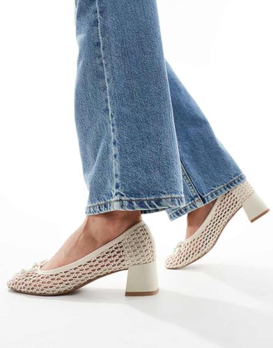 Steffie - Chaussures tressées à talon carré mi-haut avec naud - cassé - Asos Design - Modalova