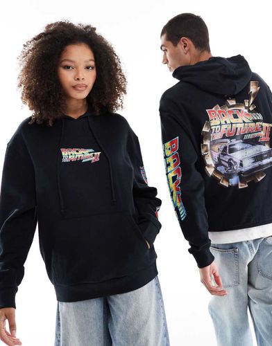 Sweat à capuche unisexe oversize avec imprimés Back to the Future sous licence - Asos Design - Modalova