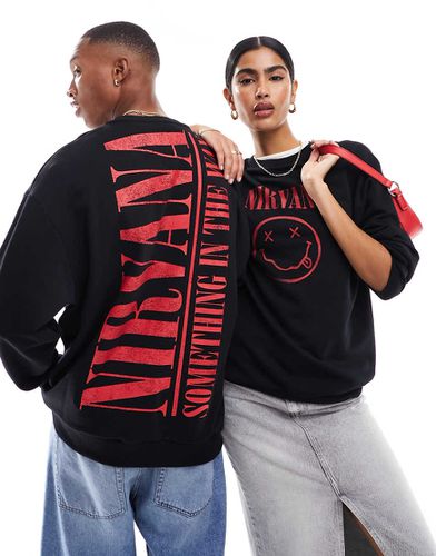 Sweat oversize unisexe à imprimé Nirvana sous licence - Asos Design - Modalova