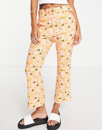 Pantalon court avec ceinture et imprimé fleuri - Multicolore - Asos Design - Modalova