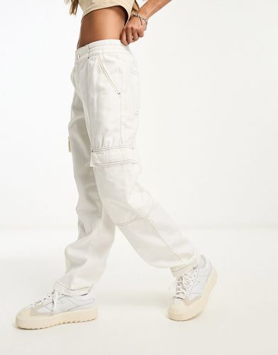 Pantalon cargo à coutures contrastantes - Écru - Asos Design - Modalova