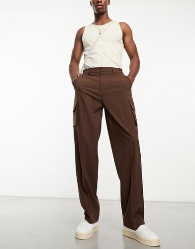 Pantalon cargo ample et élégant - Marron - Asos Design - Modalova