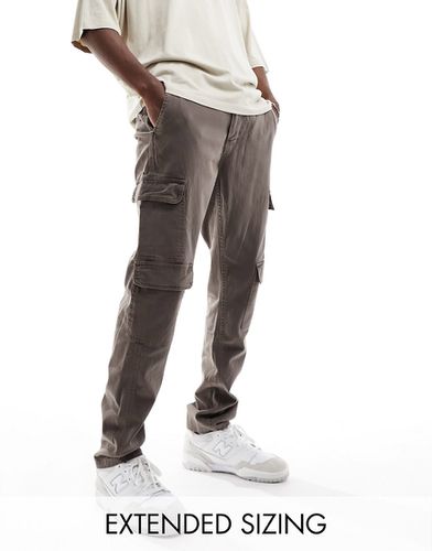 Pantalon cargo ajusté - Marron - Asos Design - Modalova