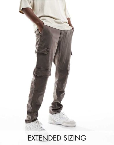 Pantalon cargo ajusté - Marron - Asos Design - Modalova