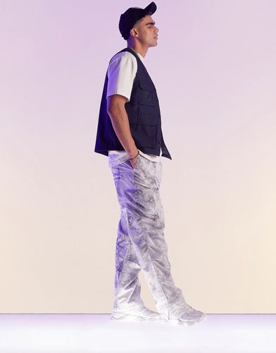Pantalon cargo bouffant - Imprimé tie-dye - Asos Design - Modalova