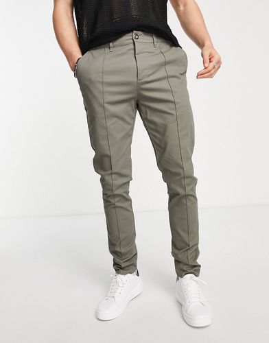 Pantalon chino ajusté - Kaki - Asos Design - Modalova