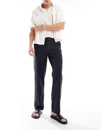 Pantalon chino baggy en lin - Asos Design - Modalova