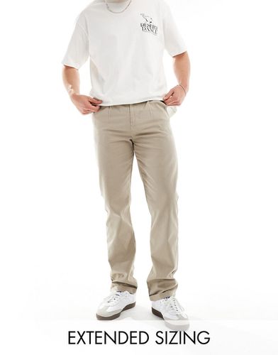 Pantalon chino droit - Beige délavé - Asos Design - Modalova