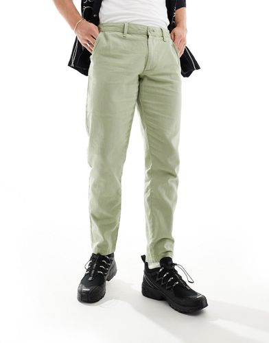 Pantalon chino fuselé en lin - Asos Design - Modalova