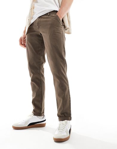 Pantalon chino slim - Marron délavé - Asos Design - Modalova