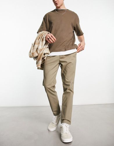 Pantalon chino plissé - Kaki - Asos Design - Modalova