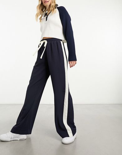 Pantalon à enfiler avec empiècement contrastant - Asos Design - Modalova