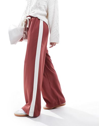 Pantalon à enfiler avec empiècement contrastant - Terracotta - Asos Design - Modalova