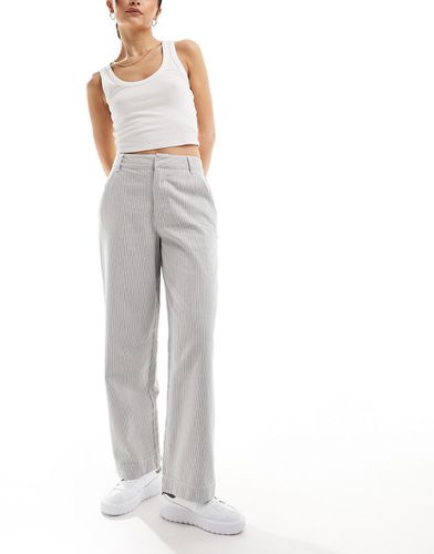 Pantalon ample et structuré - Rayures grises - Asos Design - Modalova