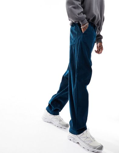 Pantalon bouffant en velours côtelé - Sarcelle - Asos Design - Modalova
