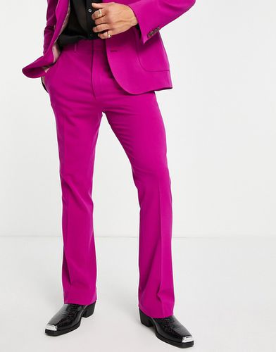 Pantalon de costume ultra évasé - fuchsia - Asos Design - Modalova
