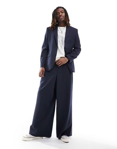 Pantalon de costume ultra large à rayures fines - Asos Design - Modalova