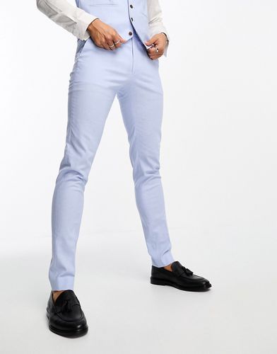 Pantalon de costume ajusté en lin mélangé - pastel - Asos Design - Modalova